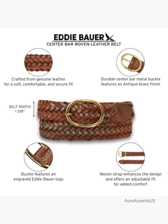 Genuine Leather Braided Belt with Durable Buckle main image 7